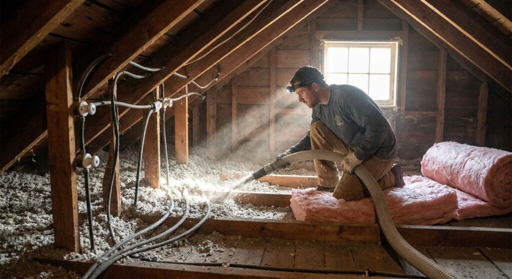 Attic insulation for homes with knob and tube wiring