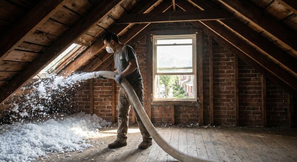 Blown-in insulation for older Queens homes