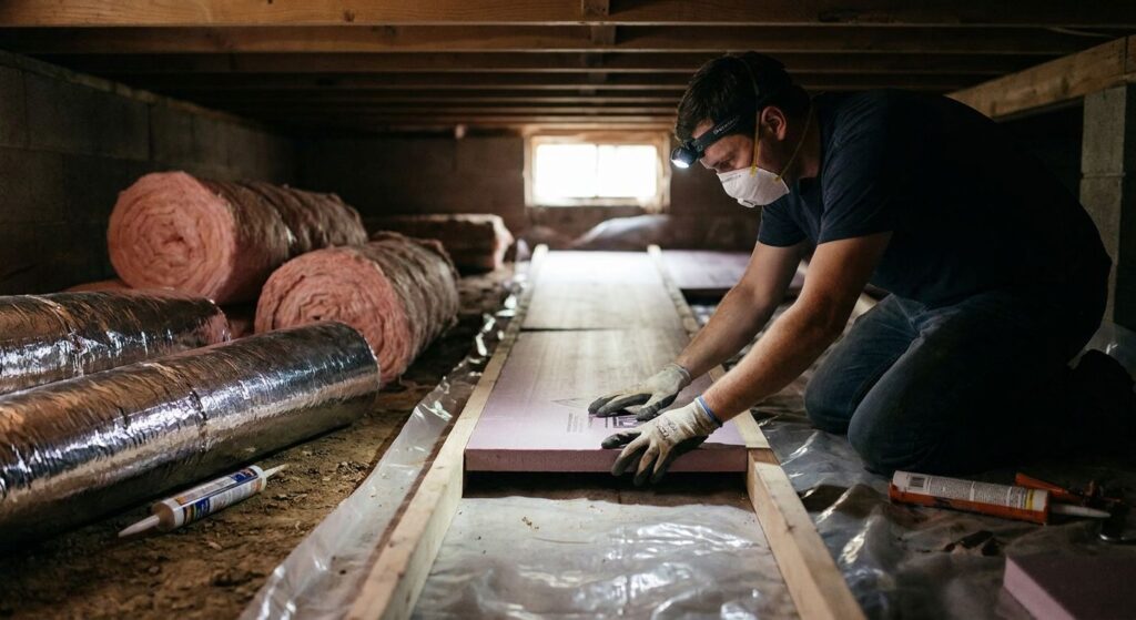 How to insulate a crawl space against moisture