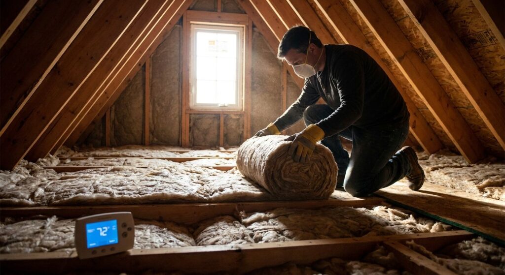 How to reduce heating bills with attic insulation