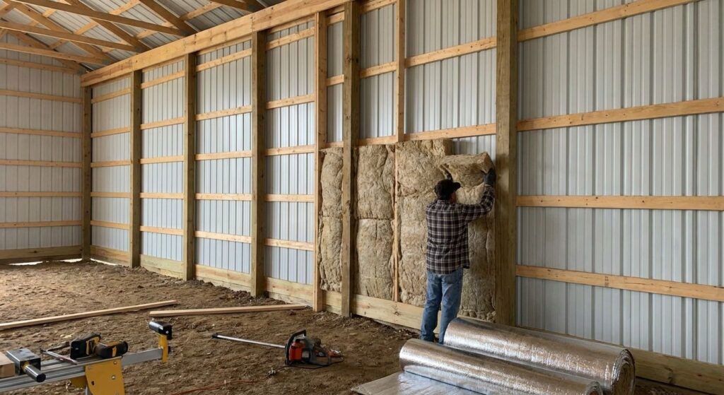Insulation for pole barns and detached workshops