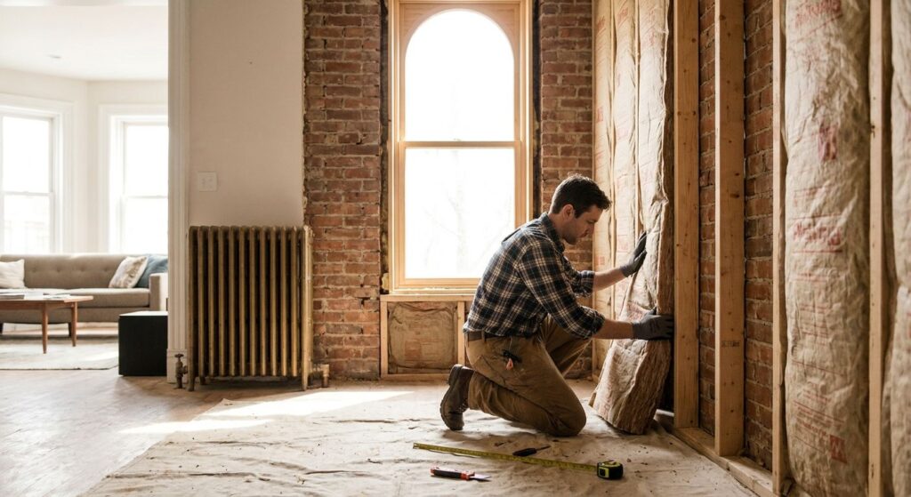 Wall insulation for Brooklyn brownstones