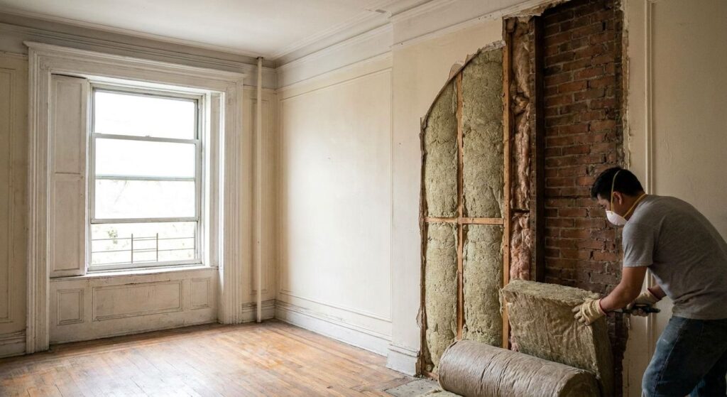 Wall insulation for pre-war Bronx apartments