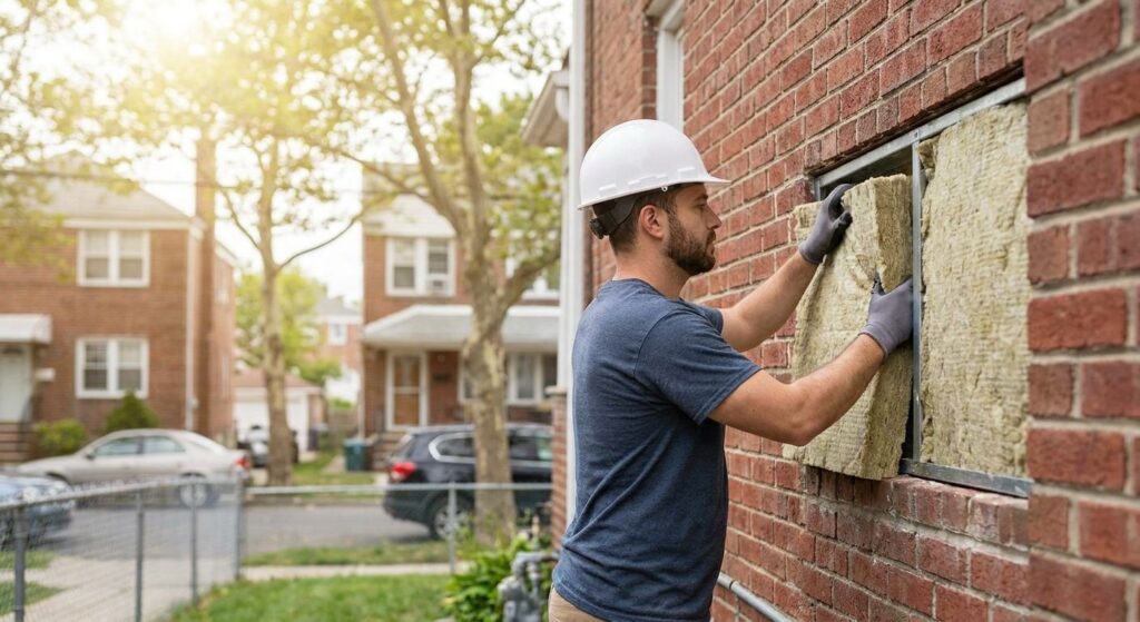Wall insulation for two-family homes in Queens