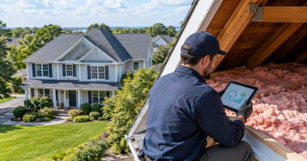 Attic Insulation for Two-Story and Colonial Homes on Long Island