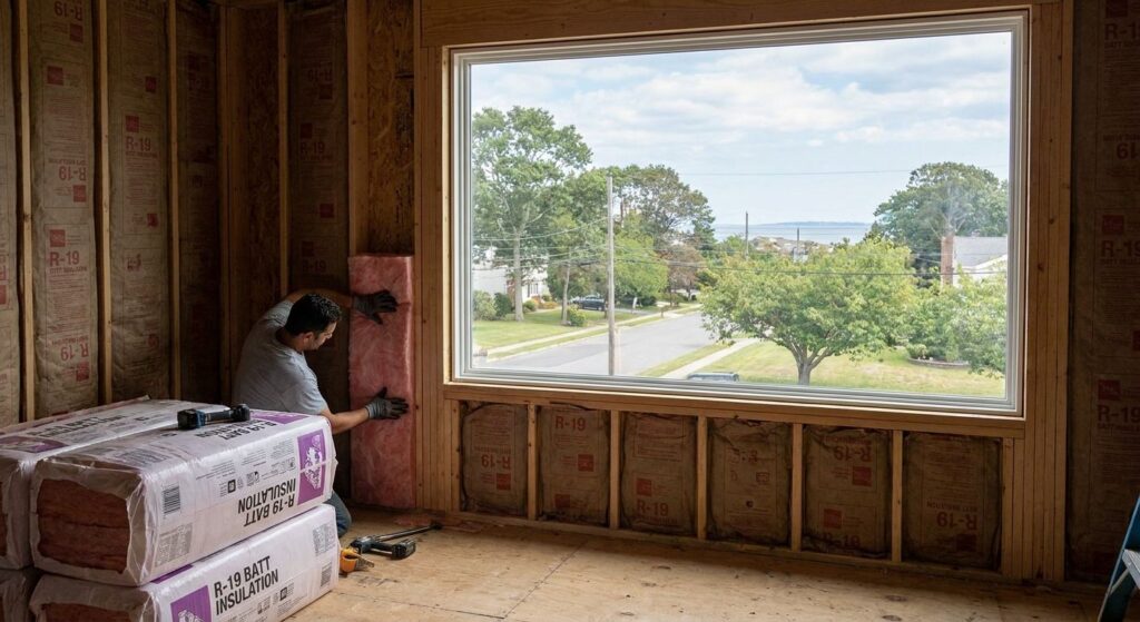 Batt insulation for new construction homes on Long Island