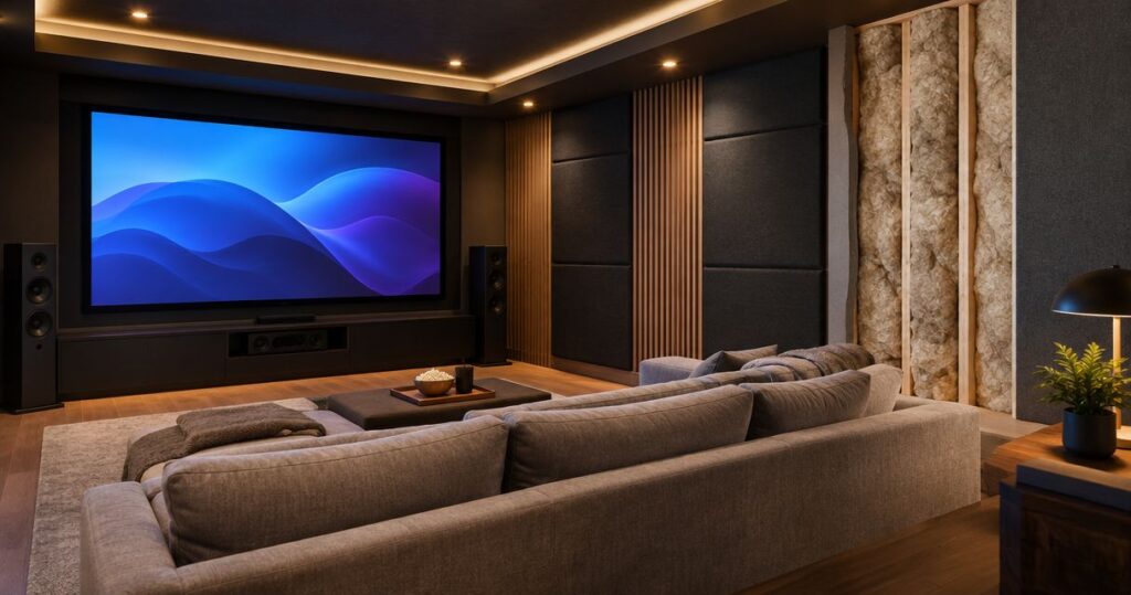 Best soundproof insulation options for home theaters and media rooms