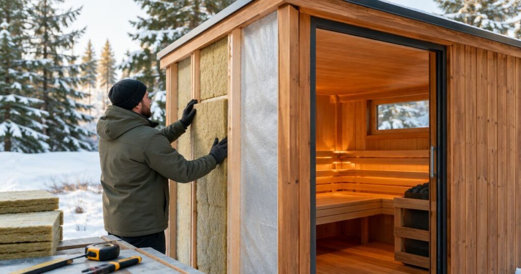 How to insulate a backyard sauna for year-round use