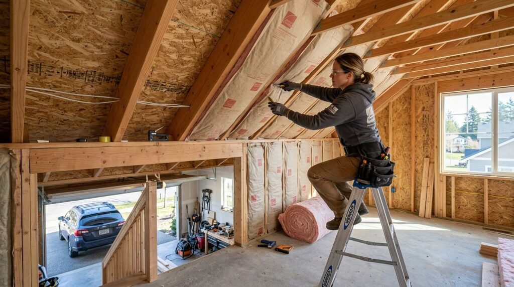 How to insulate a bonus room over an attached garage