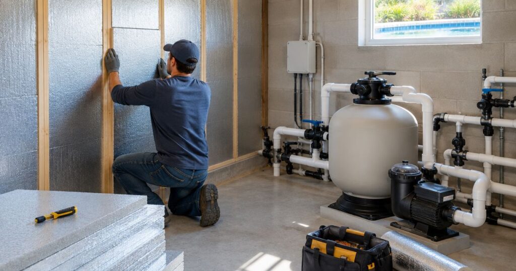 How to insulate a pool equipment room