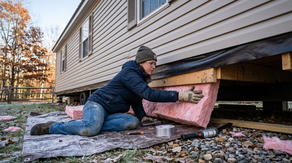 How to prep a mobile home for winter insulation upgrades