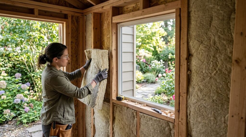 Insulation for backyard office pods and she-sheds