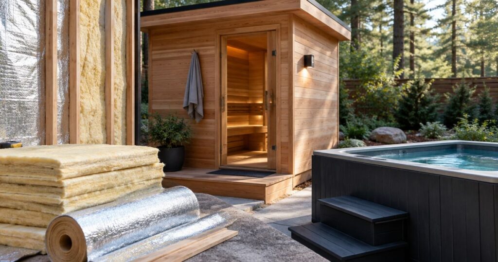Insulation for backyard sauna and cold plunge rooms