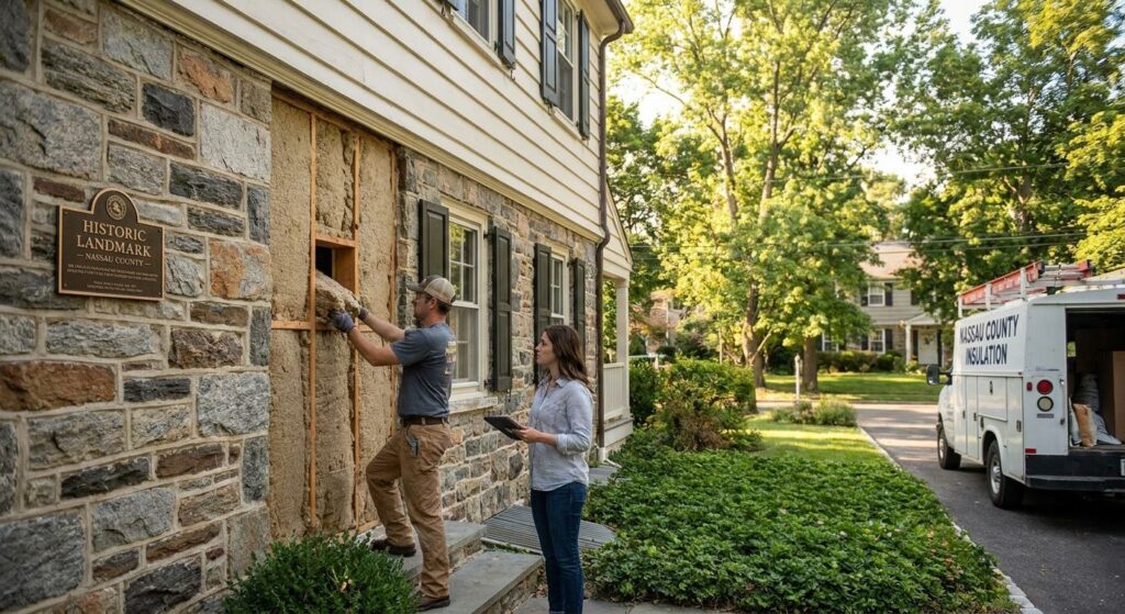 Insulation for historic landmark homes in Nassau County