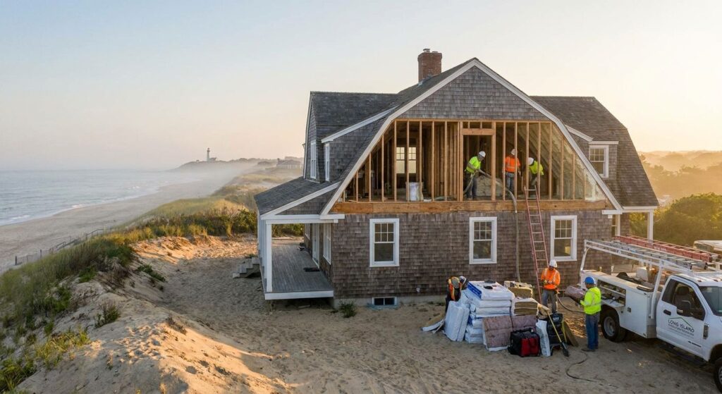 Insulation for homes near the Long Island coastline