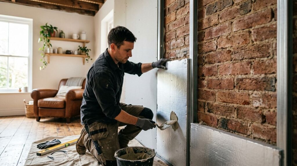 Insulation for homes with exposed brick interior walls