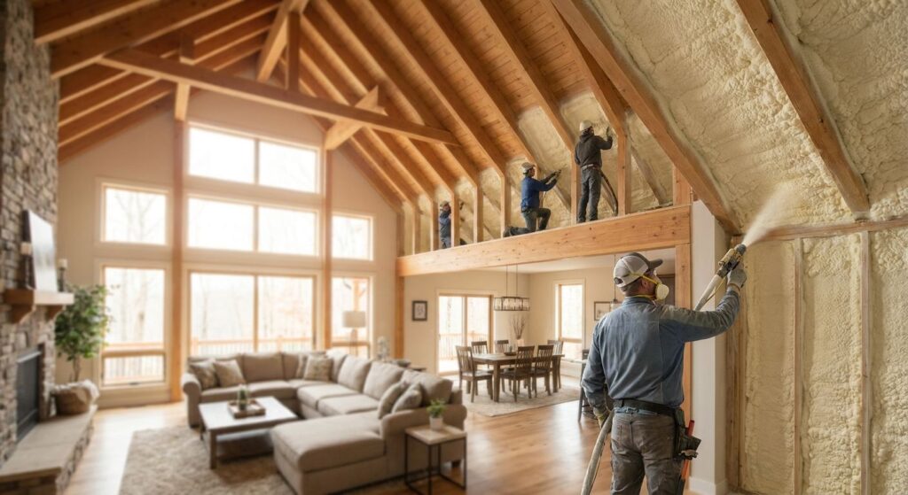 Insulation for homes with high ceilings and open floor plans