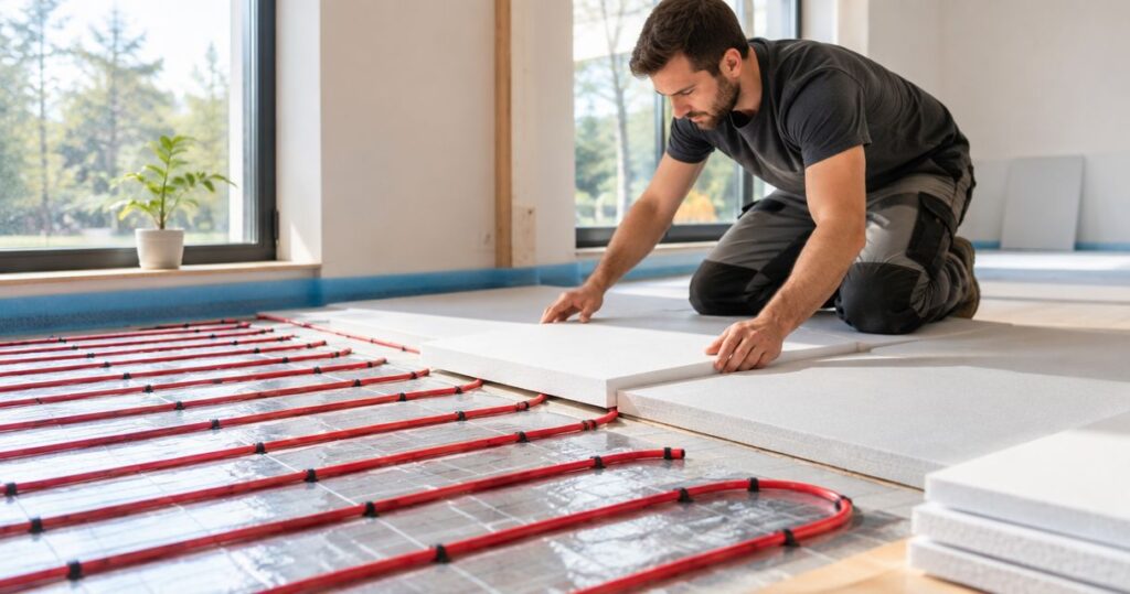 Insulation for homes with radiant floor heating