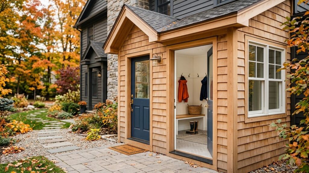 Insulation for mudroom and entryway additions