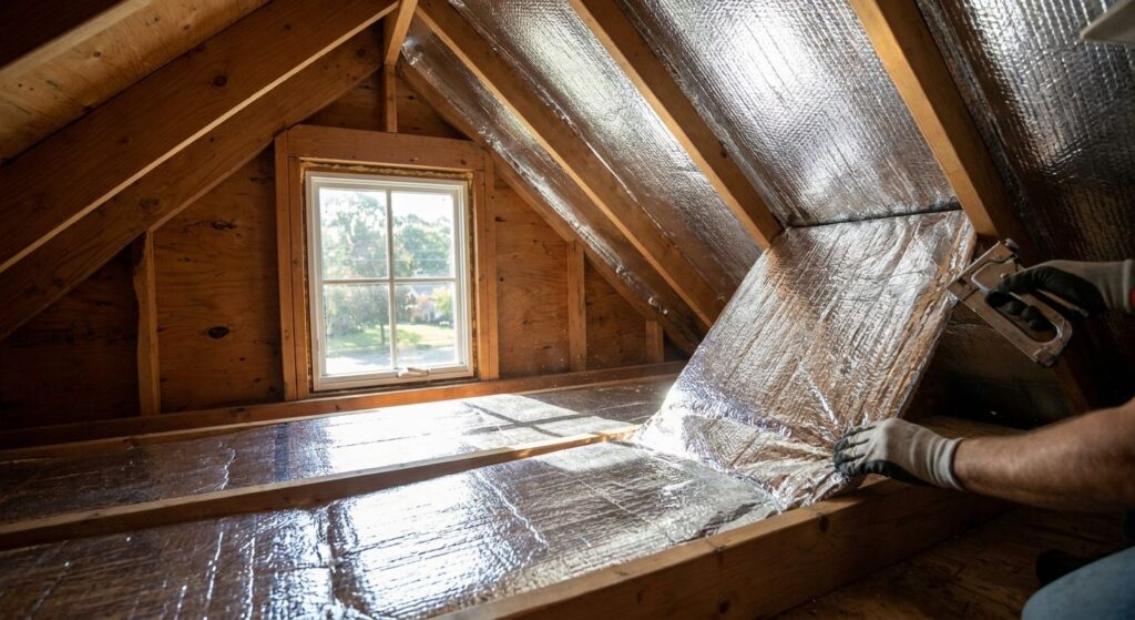 Radiant barrier insulation for Long Island attics