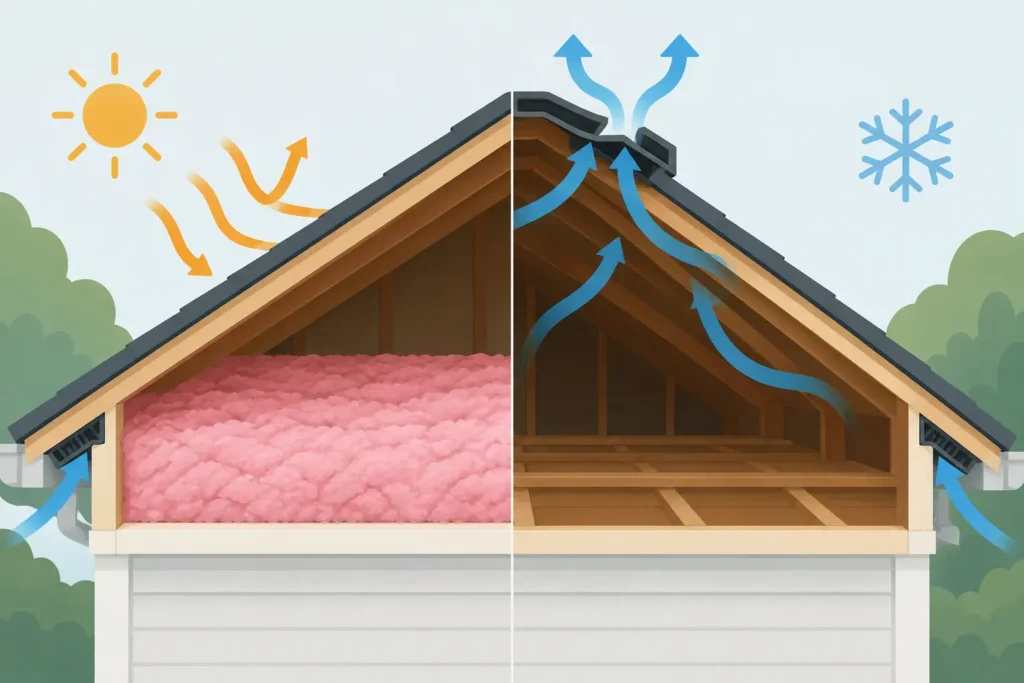 Attic Insulation Versus Ventilation Explained