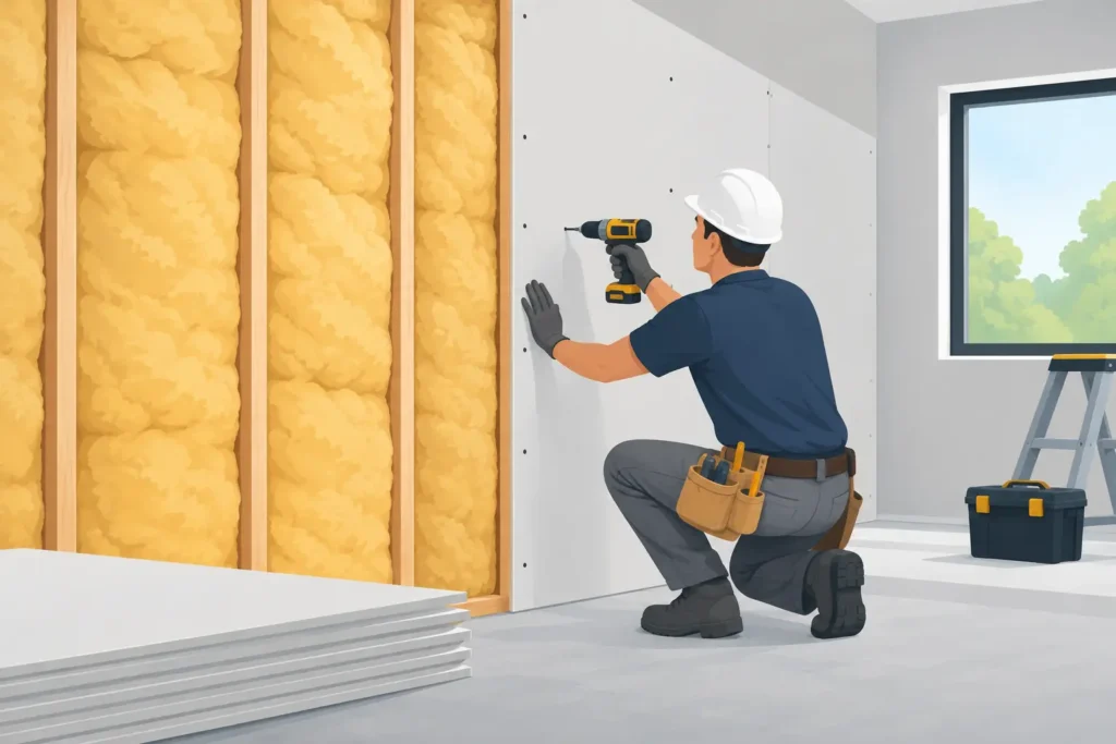 Drywall Installation After Insulation Done Right