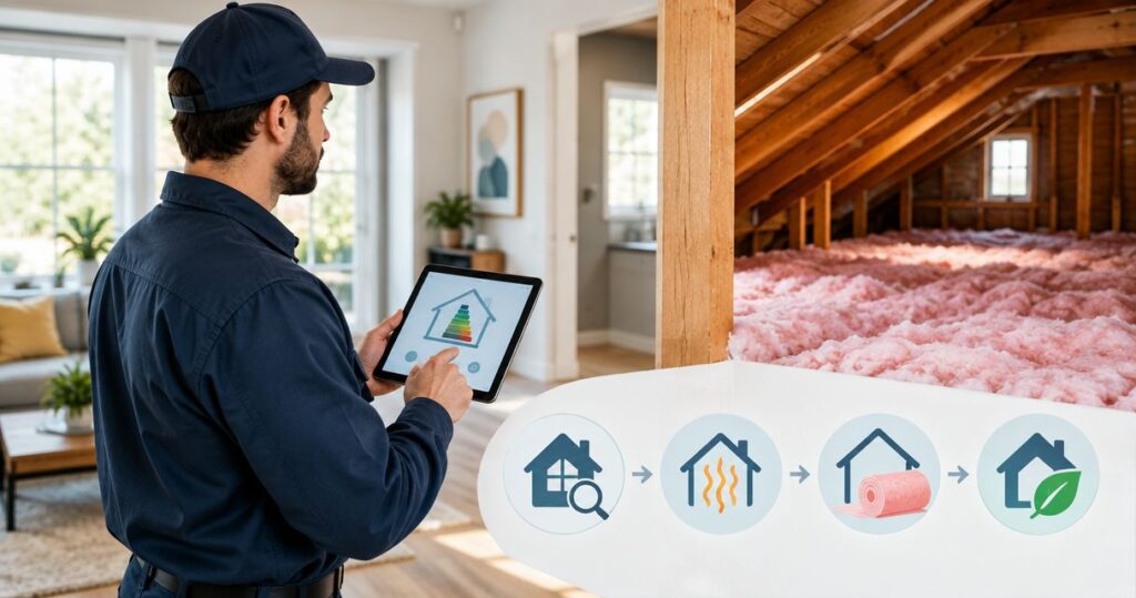 Home energy audit to attic insulation: complete 2026 workflow