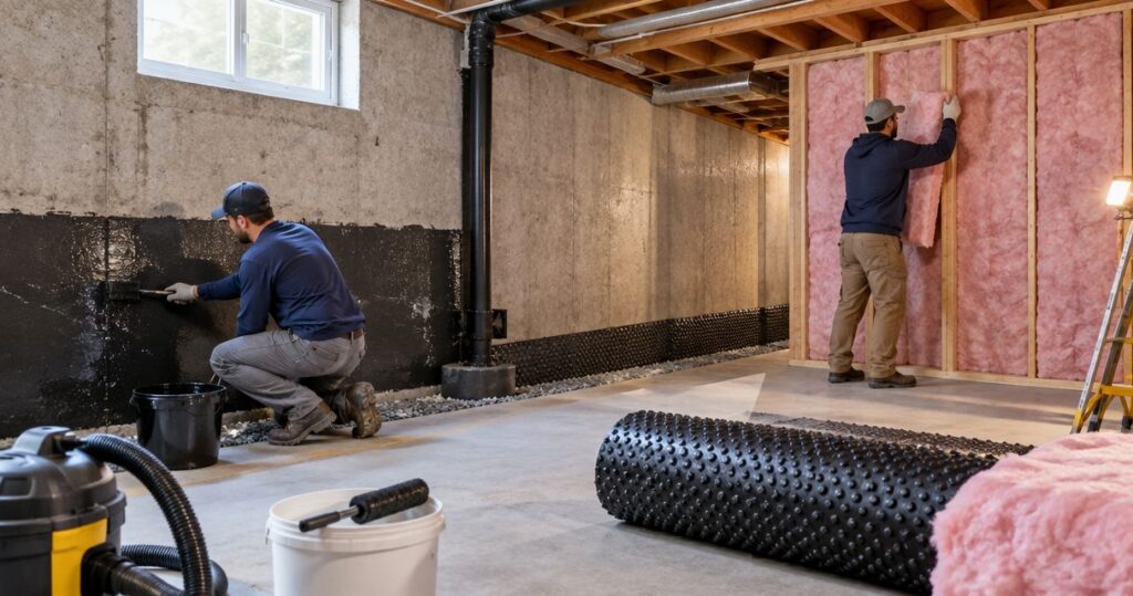Waterproofing to basement insulation: complete 2026 workflow